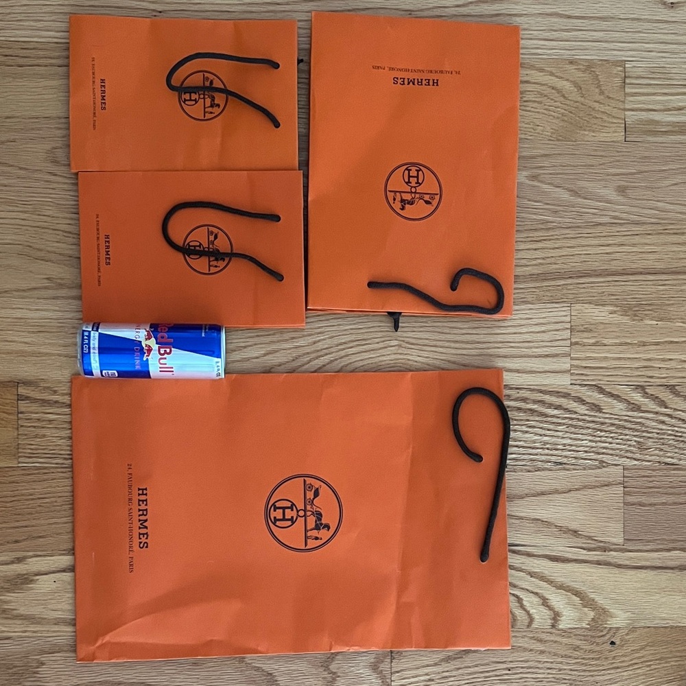 Hermès Signature Orange shopping Bags